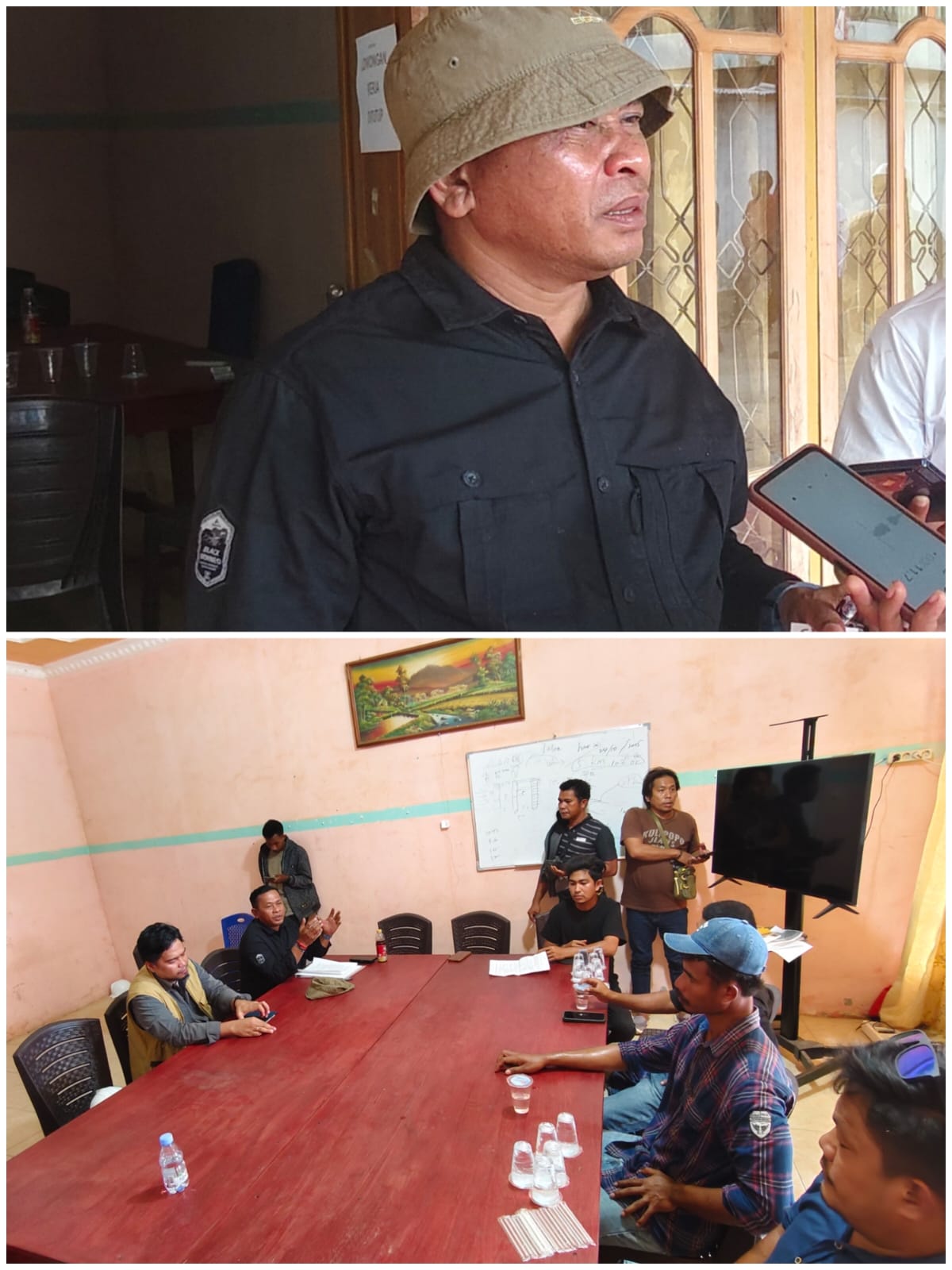 Hering PT.AJP dan PT. SBM bersama masa aksi