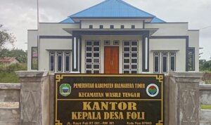 Kantor Desa Foly Kecamatan wasile Tengah Kabupaten Halmahera Timur Provinsi Maluku Utara